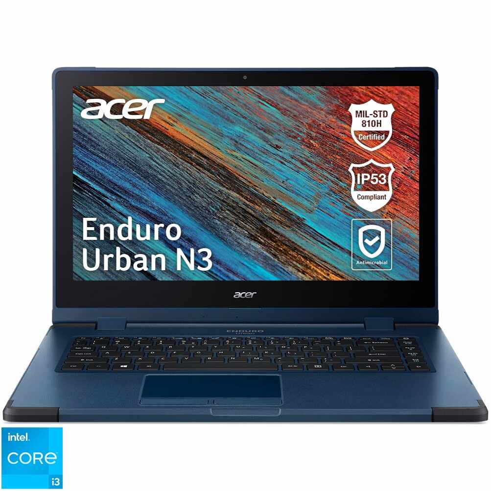 Laptop Acer Enduro Urban N3 MIL-STD 810H EUN314A-51W cu procesor Intel® Core™ i3-1115G4, 14
