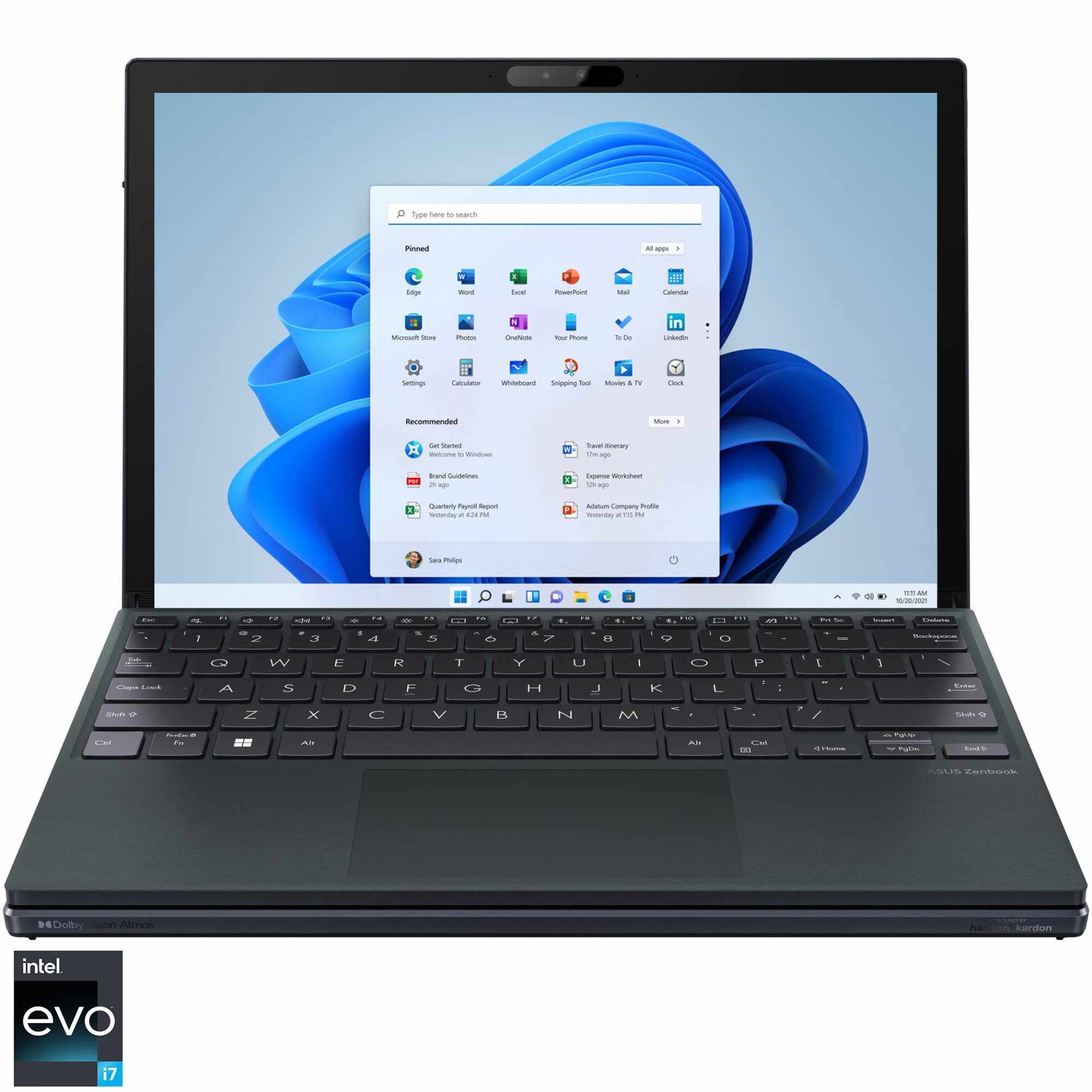 Laptop ASUS ZenBook 17 Fold OLED UX9702AA cu procesor Intel® Core™ i7-1250U pana la 4.70 GHz, 17.3