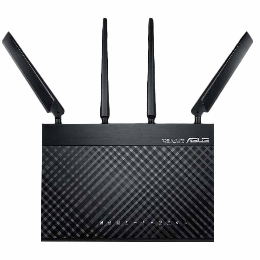 Router Wireless Asus 4G-AC68U, AC1900, Dual-Band, 4G LTE, 4 antene Wi-Fi
