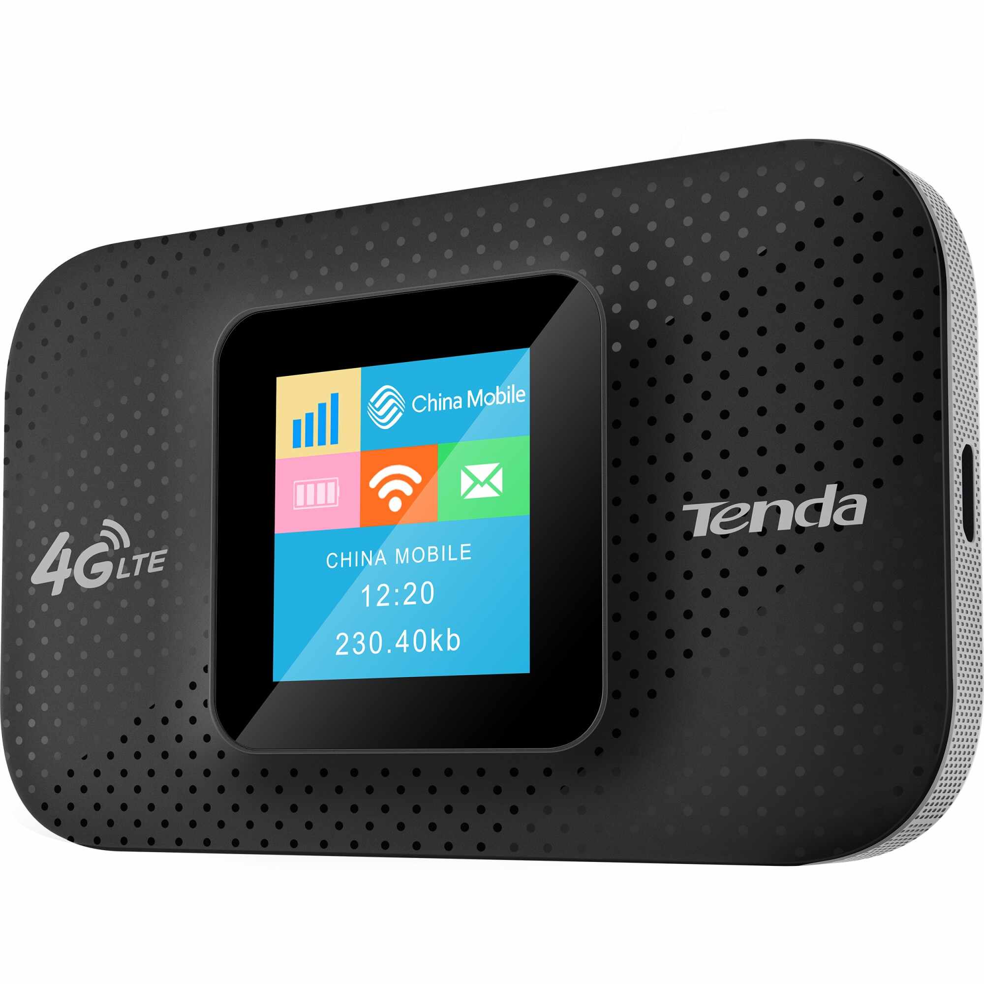 Router wireless Tenda 4G185, 4G/3G, Portabil, 150 Mbps, Display OLED, Baterie 2100mAh