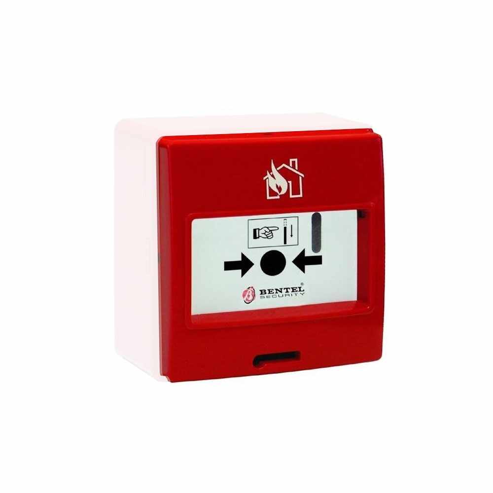 Buton de incendiu adresabil Bentel MCP-5A, 15 - 30 Vcc