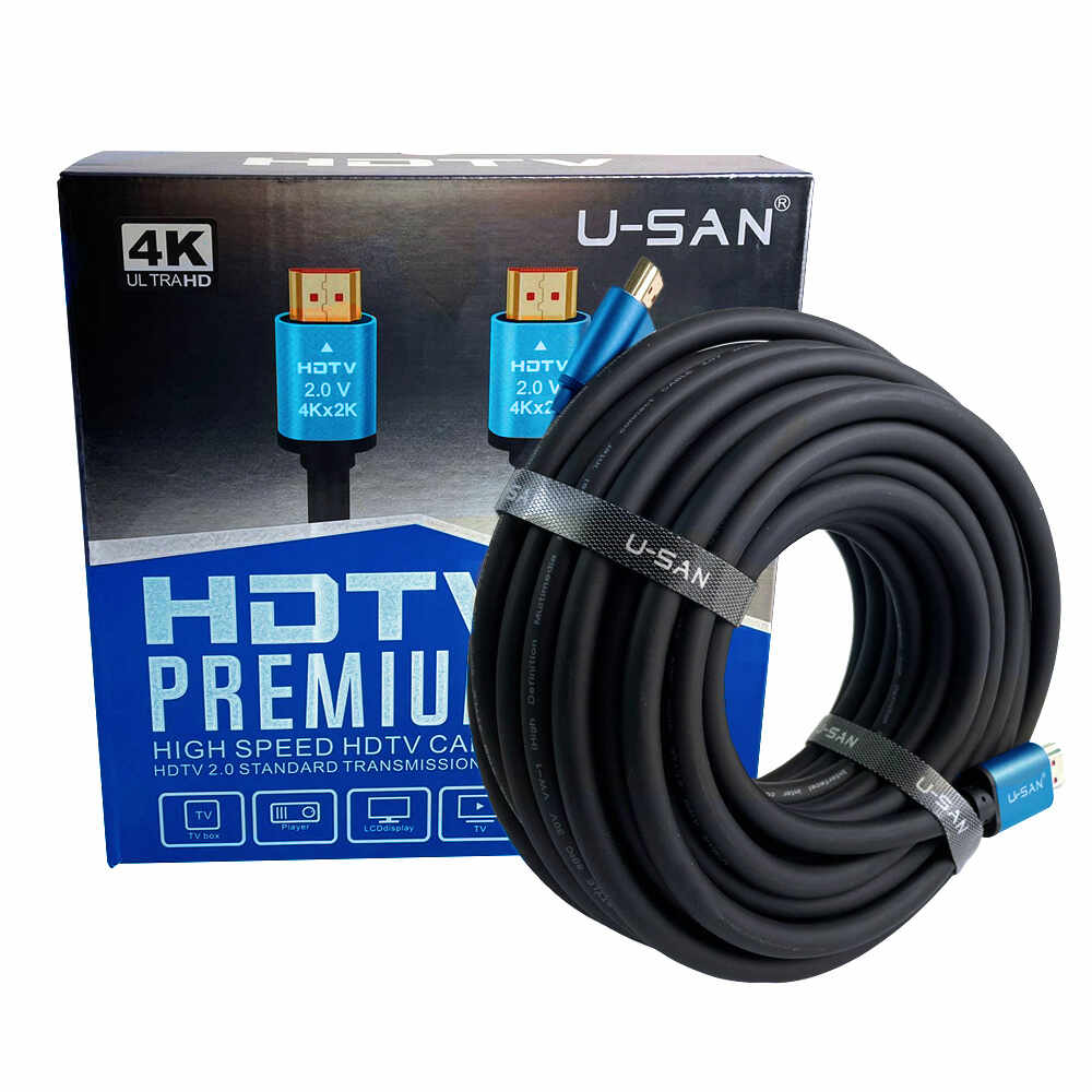 Cablu premium HDMI 2.0 High Speed, 4K, placat cu aur, 60 Hz, Ethernet 10/100Mbps, tata-tata,15 m