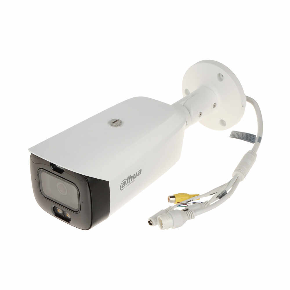 Camera supraveghere IP Dahua cu iluminare duala WizSense Full Color TiOC IPC-HFW3549T1-AS-PV-0280B-S3, 5 MP, lumina alba/IR 30 m, 2.8 mm, slot card, microfon, PoE