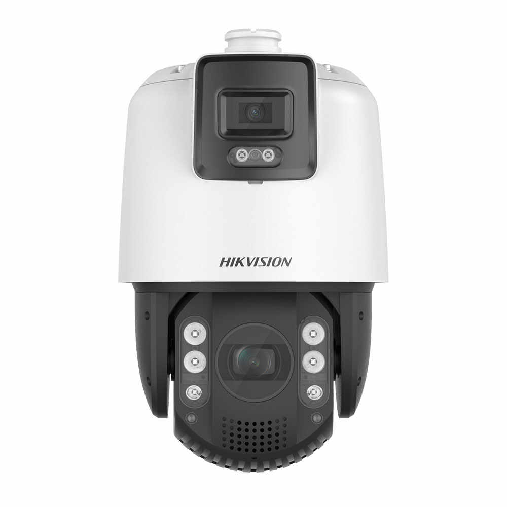 Camera supraveghere IP Dual Speed Dome Hikvision AcuSense DarkFighter DS-2SE7C144IW-AES5, 4 MP, 4 mm, 5.9 - 188.8 mm, IR 200 m, slot card, 32X, Hi-PoE