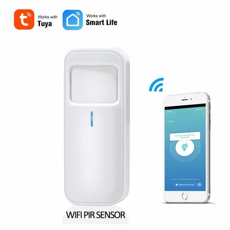 Senzor inteligent de miscare, independent, WiFi, compatibil TuyaSmart si SmartLife, baterie CR123A, alb