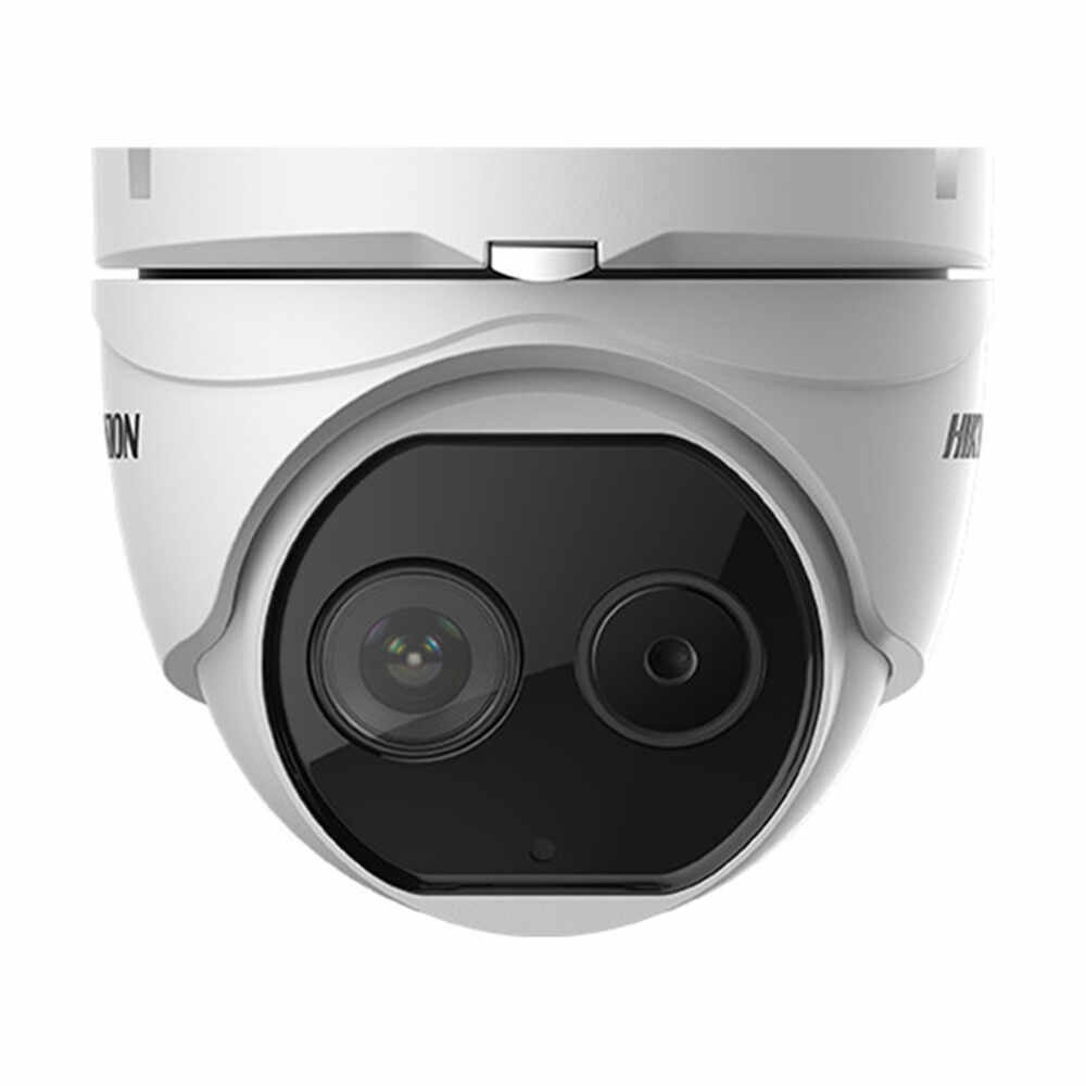 Camera supraveghere termica IP de exterior Hikvision DeepinView DS-2TD1217-2/V1, 2MP, 15 m, functii smart