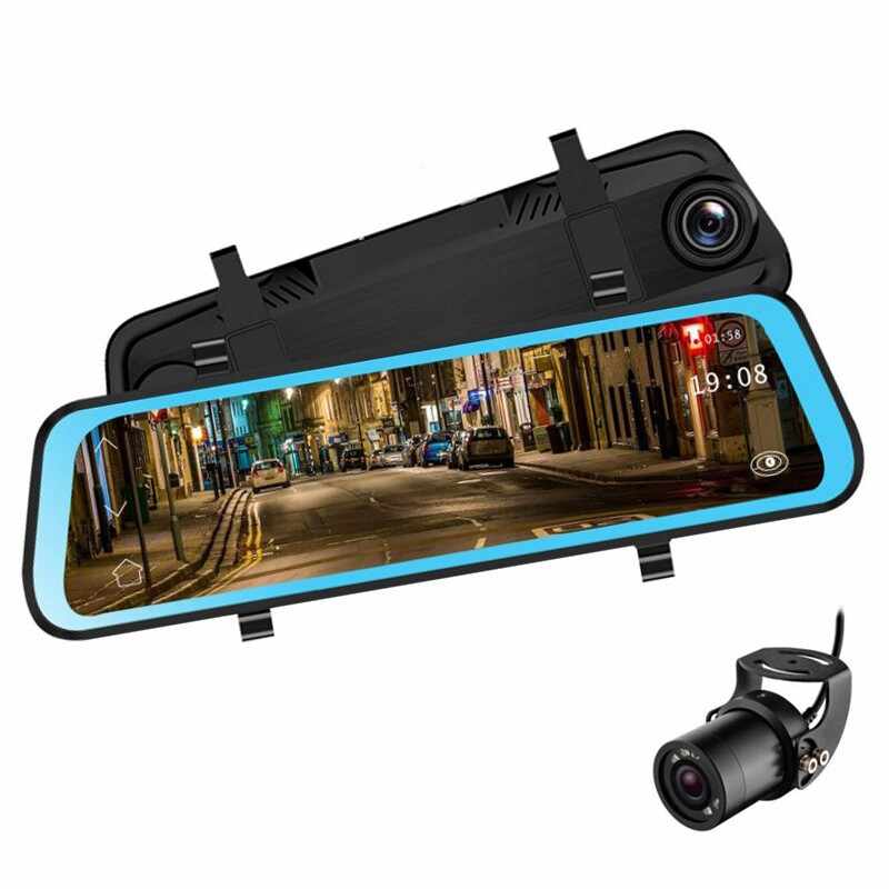 Camera Video Auto Premium Tip Oglinda Techstar® L606 Dubla FullHD, TouchScreen 10', 12MPx, Unghi 170°, Mod Parking, G Sensor