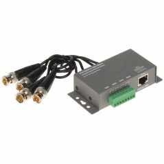 Video balun 4 canale 5 MP pasiv cu conectori BNC cu fir TR-4M