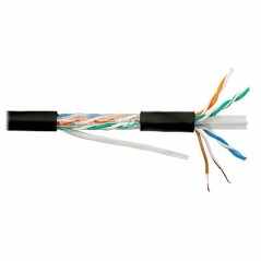 Rolă cablu U/UTP Cat.6 NETSET 4x2xAWG24 cupru integral 250MHz, negru de exterior 305m