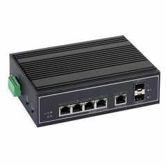 Switch PoE industrial PoE ULTIPOWER 152SFP 802.3af/at (5xRJ45 incl. 4xPoE FE, 2xSFP 100M, Extended, VLAN, PoE Auto Check)