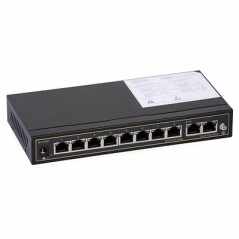 Switch PoE ULTIPOWER PRO00208afat (120W, 2x1Gbps, 8xPoE 802.3af/at, PoE Auto Check)