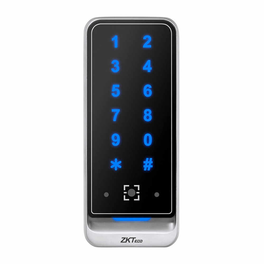 Cititor de proximitate RFID cu tastatura ZKTeco ACC-ER-QR600-VK-1, EM, cod PIN, 125 KHz, cod QR, interior/exterior