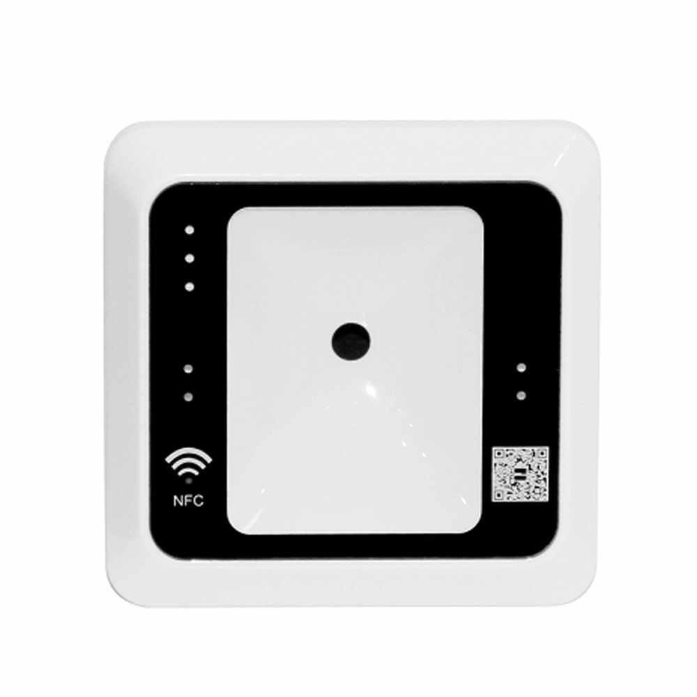 Cititor de proximitate RFID ZKTeco ACC-ER-QR50WE, Wiegand, EM, 125 KHz, cod QR, NFC, interior