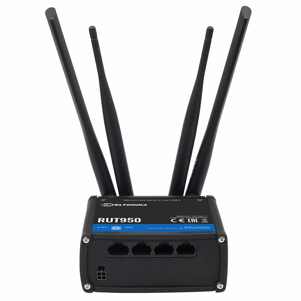 Router industrial IP Teltonika RUT950, WiFi, 4G, Ethernet, SMS, 10/100 Mbps, IoT
