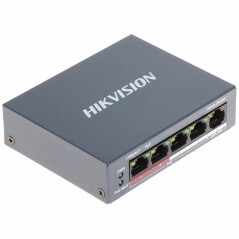 Switch cu 4 port-uri PoE Hikvision DS-3E0105P-E/M(B) fara management