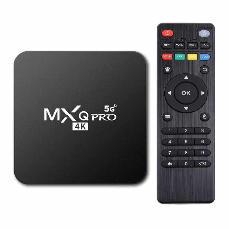 Mini PC TV Box Techstar® MXQ PRO, UltraHD 4K, Quad-Core 64 Bit. 32GB RAM, 512GB ROM, 5G Wireless, Ethernet, Android 10