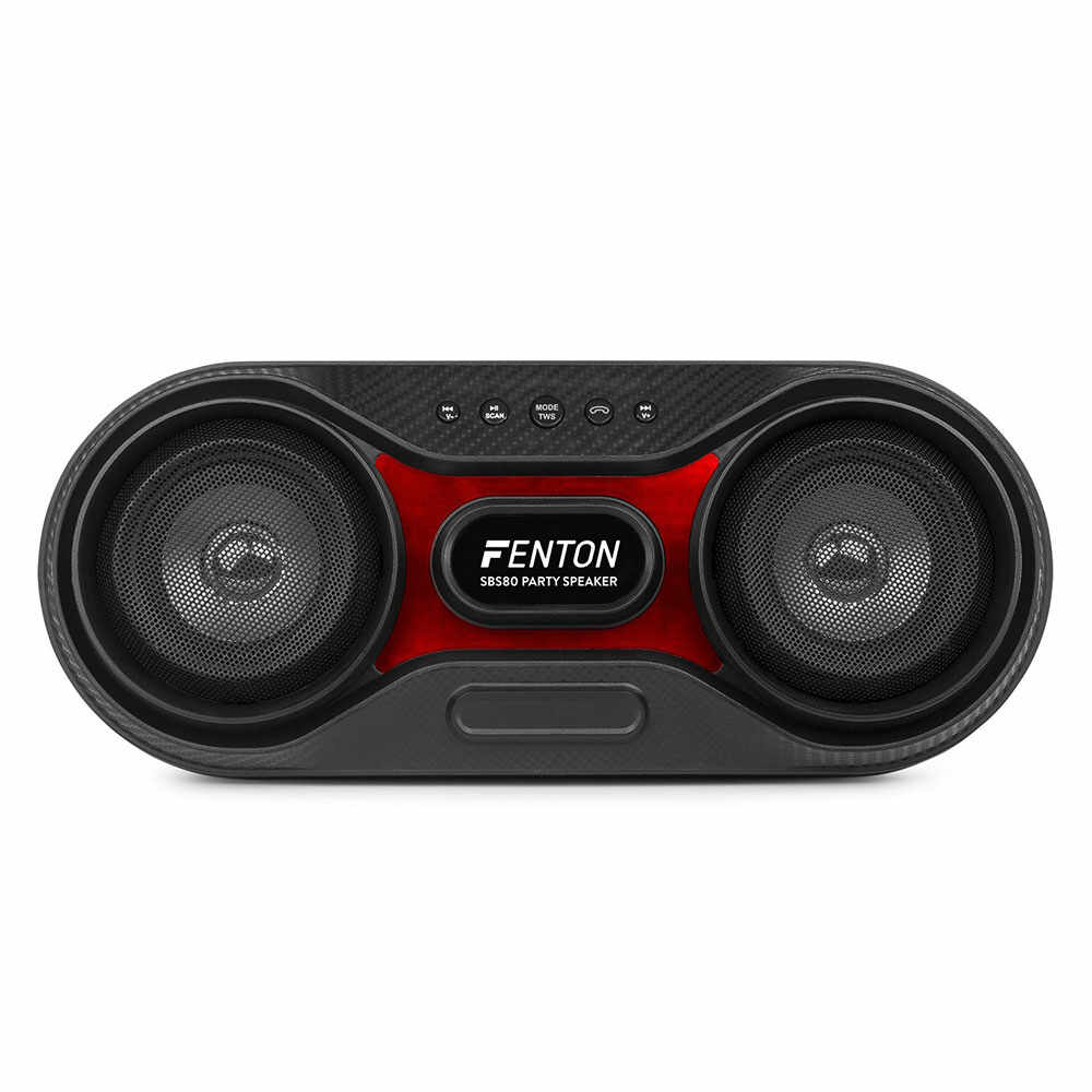 Boxa portabila Fenton SBS80 178.324, 2x3 inch, 80W, Bluetooth/USB/SD, 50-17.000 Hz