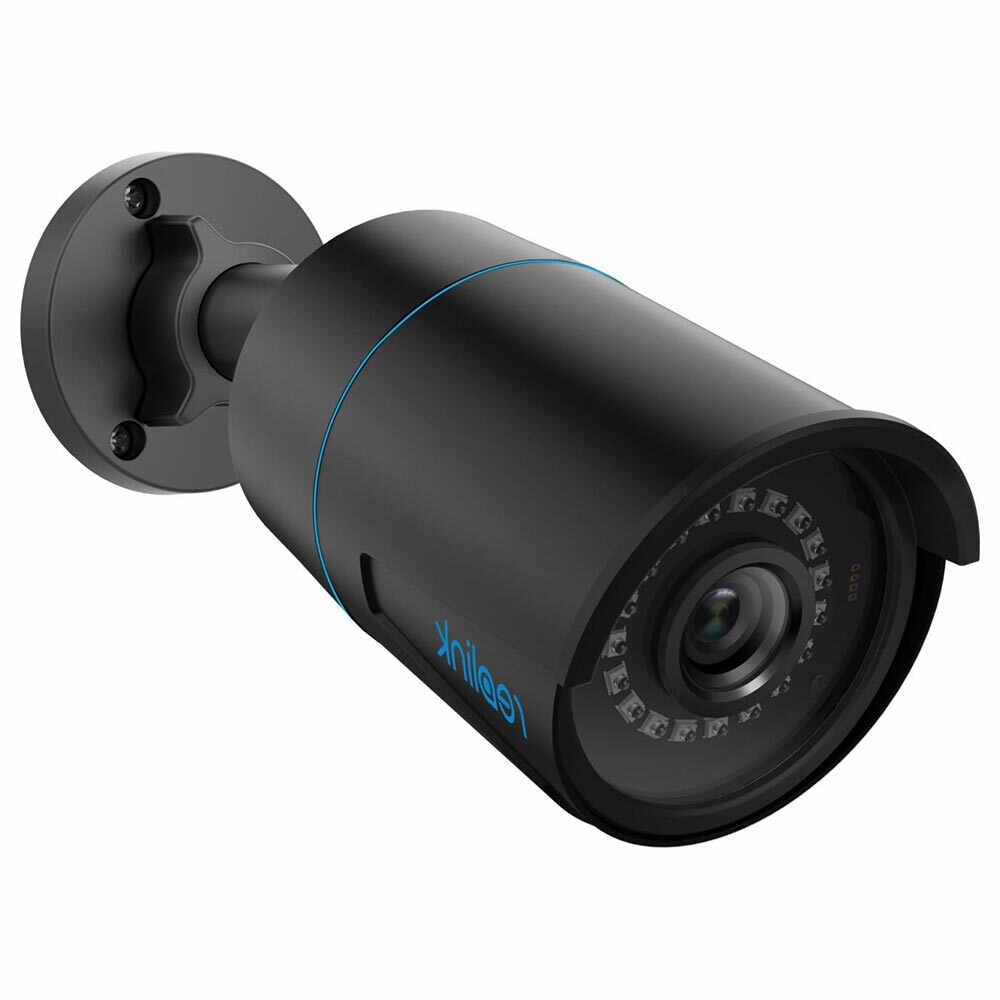 Camera supraveghere IP exterior Reolink RLC-510A BLACK, 5 MP, IR 30 m, 4 mm, slot card, detectie oameni/vehicule, microfon, PoE