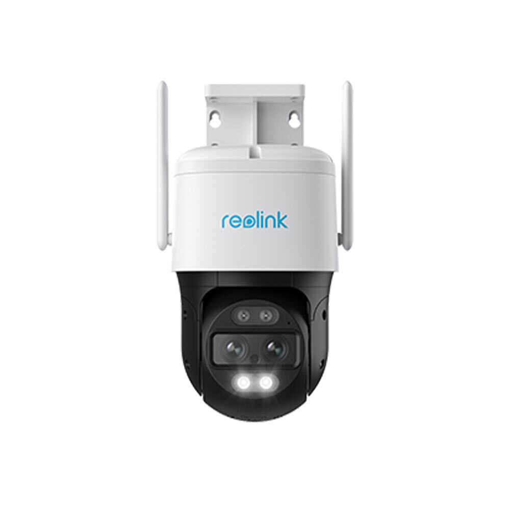 Camera supraveghere IP exterior Reolink TrackMix WiFi, 4K, 2.8 + 8 mm, lumina alba / IR 15 m, dual band, slot card, microfon, difuzor