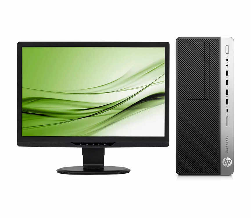 Pachet Calculator Second Hand HP 800 G4 Tower, Intel Core i5-8500 3.00GHz, 16GB DDR4, 240GB SSD + Monitor 22 Inch