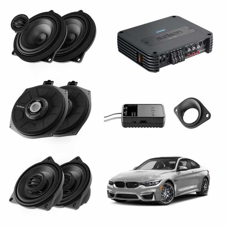 Pachet sistem audio Plug&Play Audison dedicat BMW K4E K4M + Amplificator