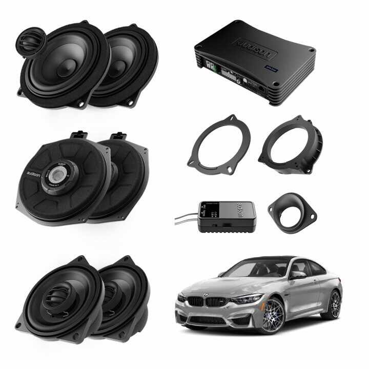 Pachet sistem audio Plug&Play Audison dedicat BMW K4E K4M A4E + Amplificator DSP 1200W