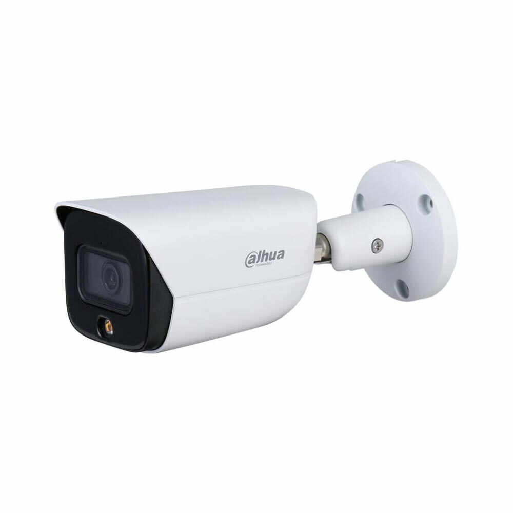 Camera supraveghere IP exterior Dahua Full Color WizSense IPC-HFW3249E-AS-LED-0280B, 2 MP, lumina alba 30 m, 2.8 mm, microfon, slot card