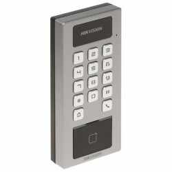 Controller acces cu interfon DS-K1T502DBWX Hikvision cu cititor RFID 13.5MHz și tastatură cod