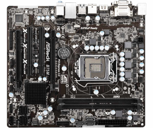 Placa de baza ASRock B75M + Procesor Intel Core i3-3220 + Cooler si Shield
