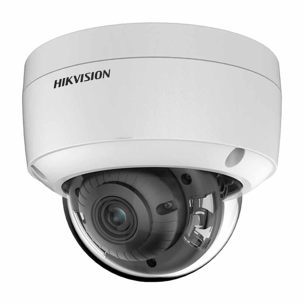 Camera supraveghere IP Dome Hikvision ColorVu DS-2CD2147G2-L(2.8MM)(C), 4 MP, 2.8 mm, lumina alba 30 m, PoE, slot card