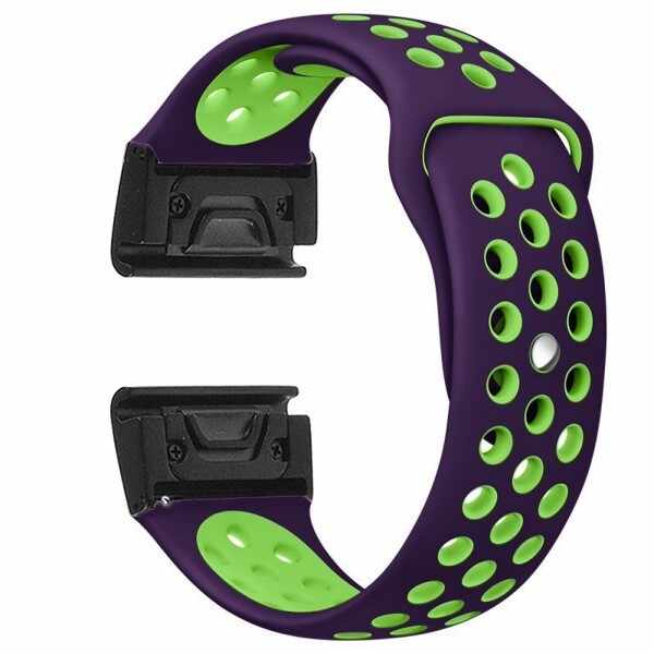 Curea ceas Smartwatch Garmin Fenix 5, 22 mm iUni Silicon Sport Mov-Verde