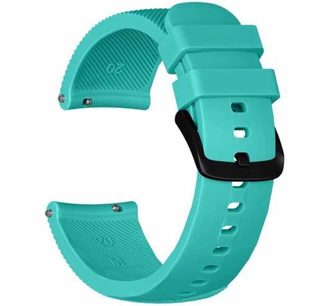 Curea ceas Smartwatch Samsung Gear S2, iUni 20 mm Silicon Light Blue