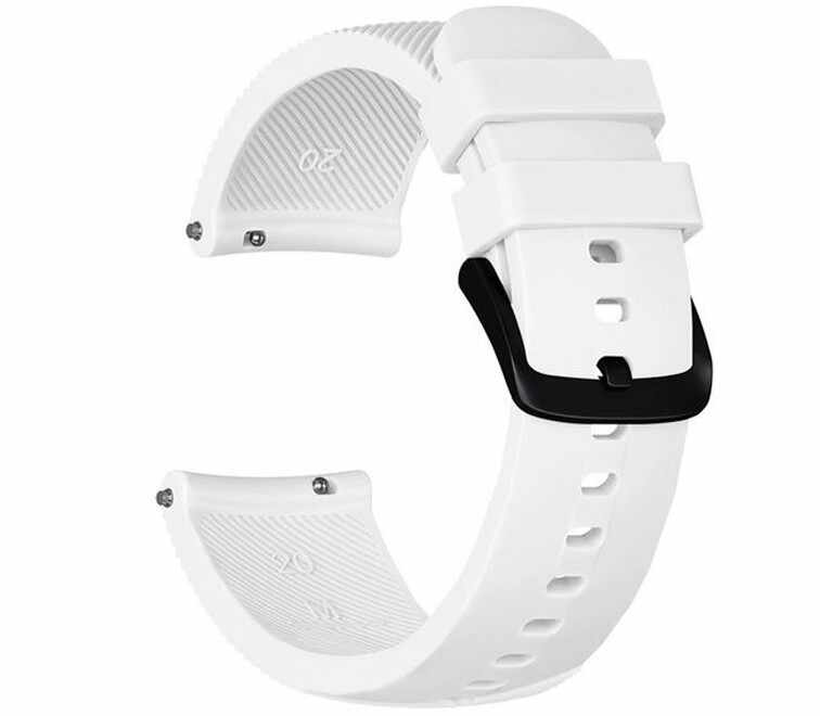 Curea ceas Smartwatch Samsung Gear S2, iUni 20 mm Silicon White