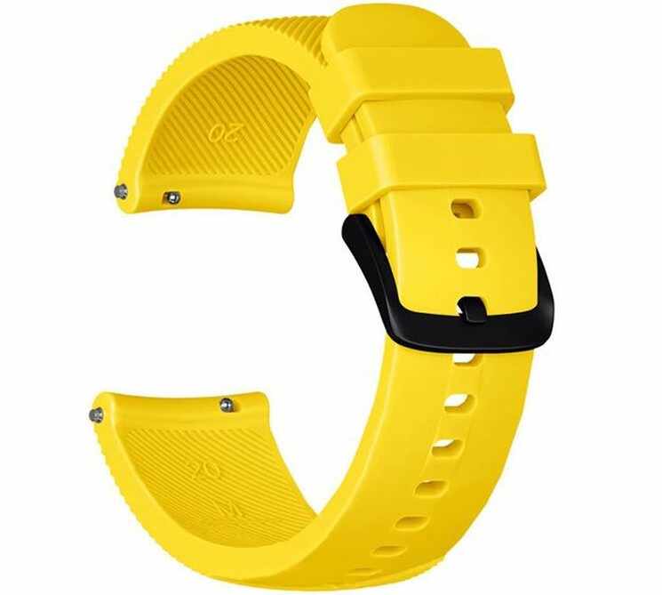 Curea ceas Smartwatch Samsung Gear S2, iUni 20 mm Silicon Yellow