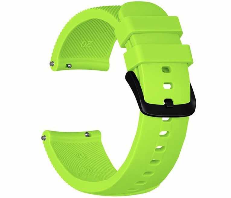Curea ceas Smartwatch Samsung Gear S3, iUni 22 mm Silicon Light Green