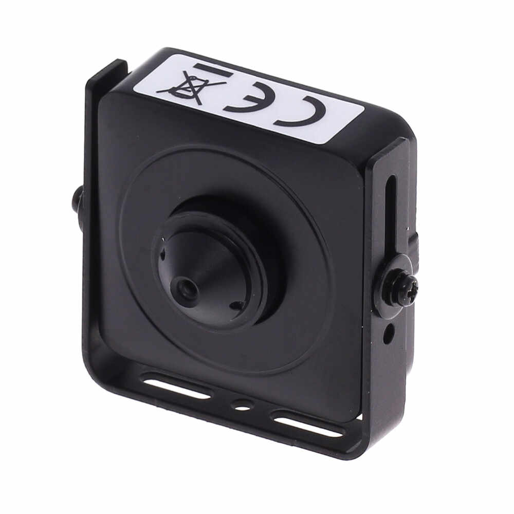 Microcamera video pinhole Hikvision Ultra Low Light DS-2CS54D8T-PH, 2 MP, 3.7 mm, detectia miscarii