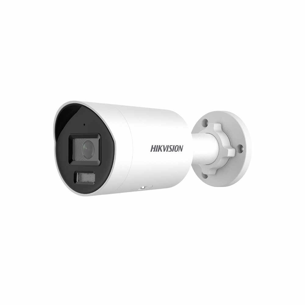 Camera supraveghere de exterior IP Hikvision AcuSense DS-2CD2023G2-IU(2.8MM)(D), 2MP, IR 40 m, 2.8 mm, slot card, microfon, PoE