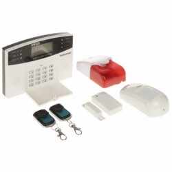 Kit alarmă GSM Heckermann-Guardian I cu PIR, 2 telecomenzi, contact magnetic și sirenă