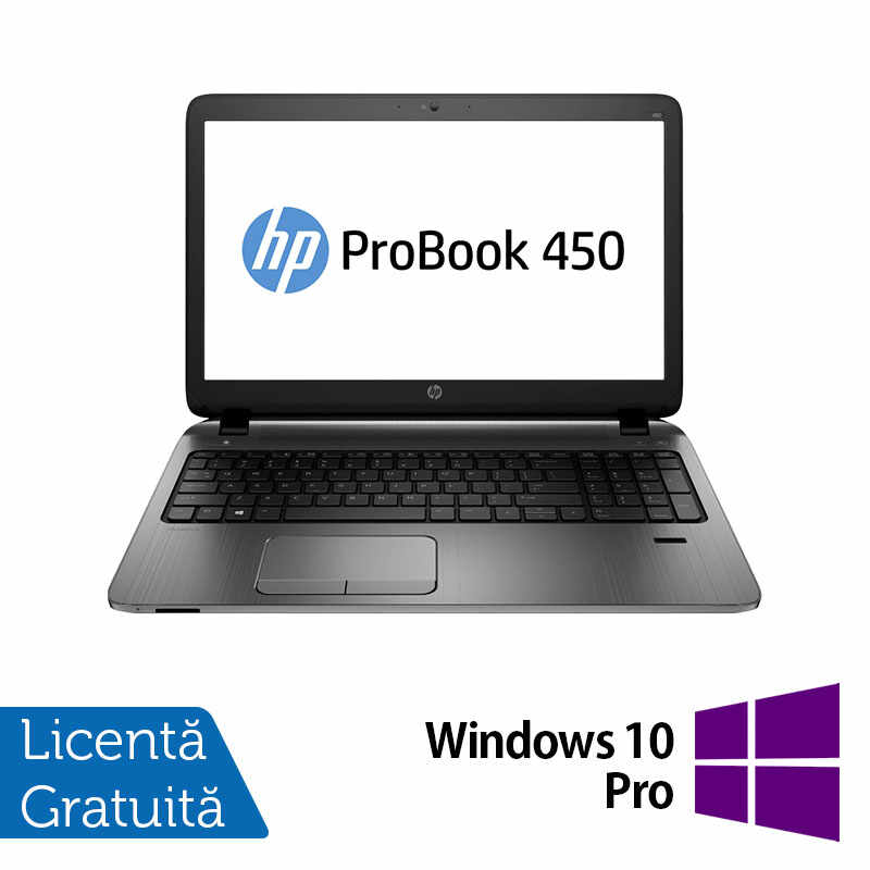 Laptop HP ProBook 450 G3, Intel Core i5-6200U 2.30GHz, 8GB DDR4, 240GB SSD, DVD-RW, 15.6 Inch, Webcam + Windows 10 Pro