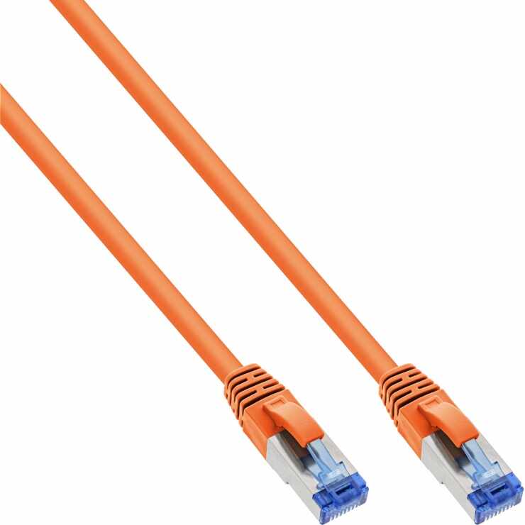 Cablu de retea RJ45 Cat.6A SFTP PiMF 10m Orange, InLine IL76800O