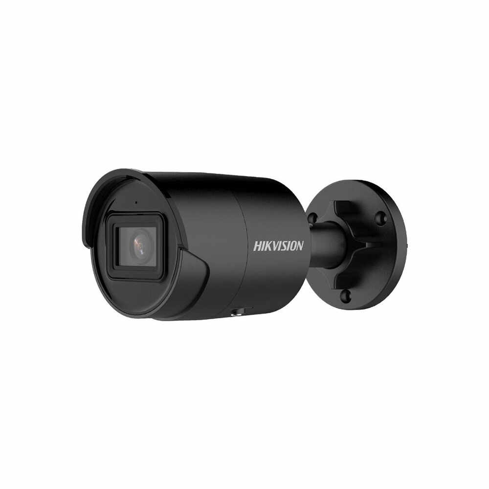 Camera supraveghere de exterior IP Hikvision AcuSense DS-2CD2063G2-IU(2.8MM)(BLACK), 6MP, IR 40 m, 2.8 mm, slot card, microfon, PoE