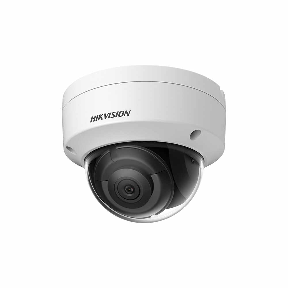 Camera supraveghere de interior IP Dome Hikvision AcuSense DS-2CD2143G2-IS(2.8MM), 4MP, IR 30 m, 2.8 mm, slot card, intrare/iesire alarma, PoE