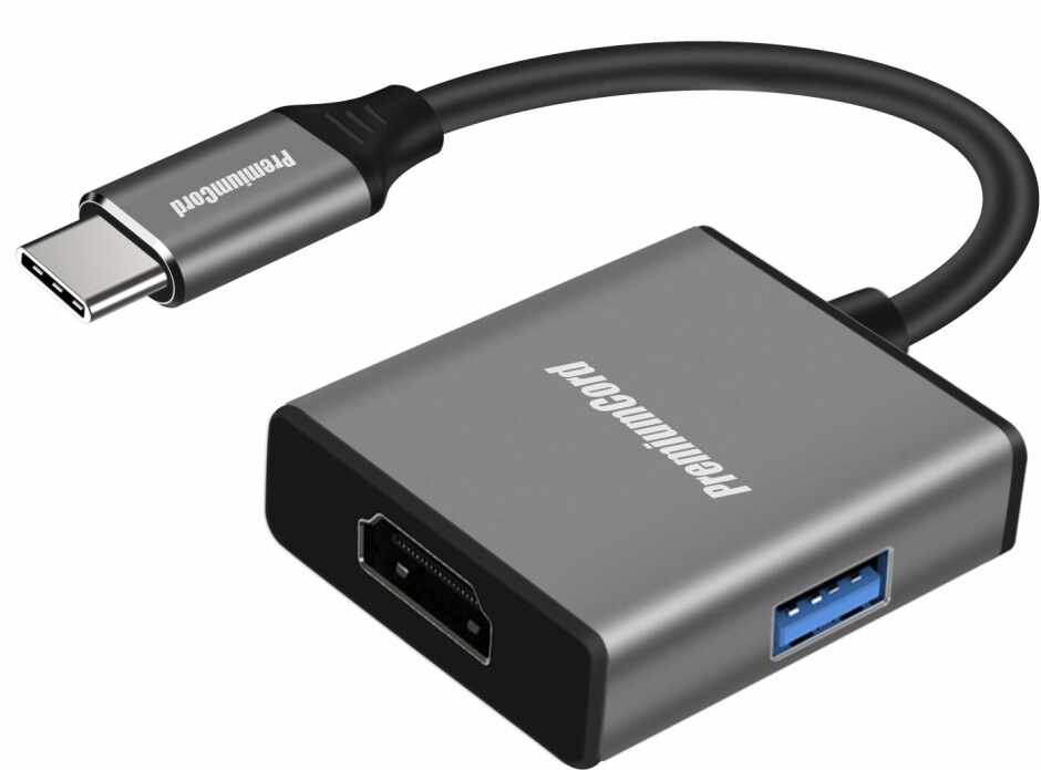 Adaptor USB type C la HDMI 4K30Hz + USB-A, ku31hdmi21