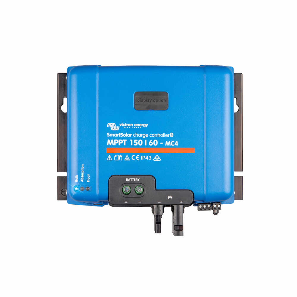 Controler pentru incarcare acumulatori sisteme fotovoltaice MPPT Victron SmartSolar SCC115060310, 12/24/48V, 60 A, bluetooth, conectori MC4