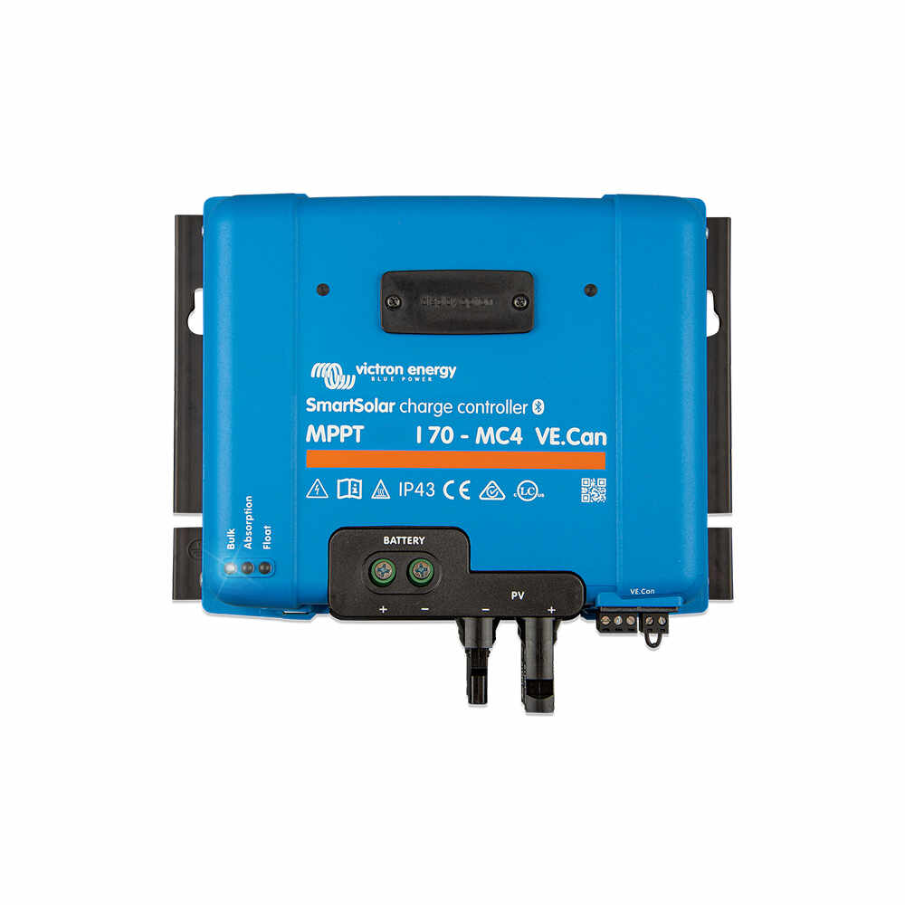 Controler pentru incarcare acumulatori sisteme fotovoltaice MPPT Victron SmartSolar SCC115070511, 122448V, 70A, VE.Can, bluetooth, conectori MC4