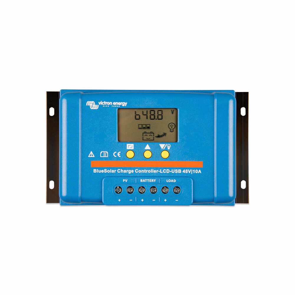 Controler pentru incarcare acumulatori sisteme fotovoltaice PWM Victron BlueSolar SCC040010050, 48 V, 10A, LCD, 2x USB