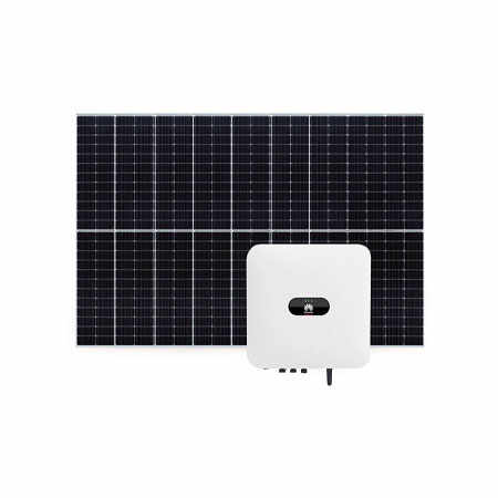 Sistem fotovoltaic 3 kW, invertor monofazat Hibrid WiFi si 7 panouri Canadian Solar, 144 celule, 455 W