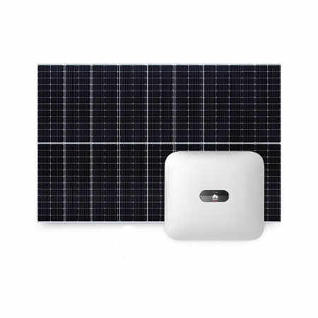 Sistem fotovoltaic 3 kW, invertor trifazat On Grid WiFi si 7 panouri Canadian Solar, 144 celule, 455 W