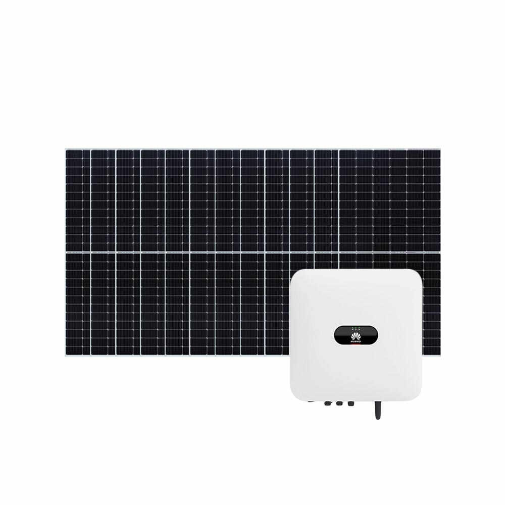 Sistem fotovoltaic 5 kW, invertor monofazat Hibrid WiFi cu 12 panouri Canadian Solar, 144 celule, 455 W