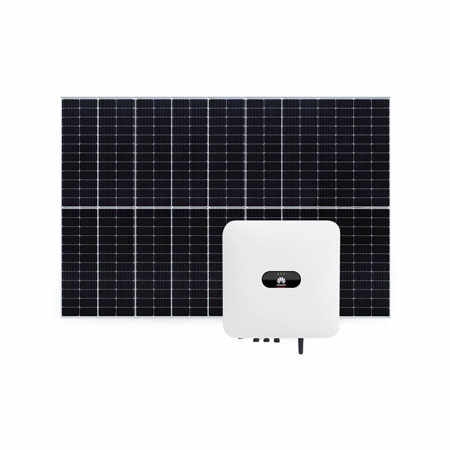 Sistem fotovoltaic 5 kW, invertor monofazat Hibrid WiFi si 14 panouri Canadian Solar, 120 celule, 375 W
